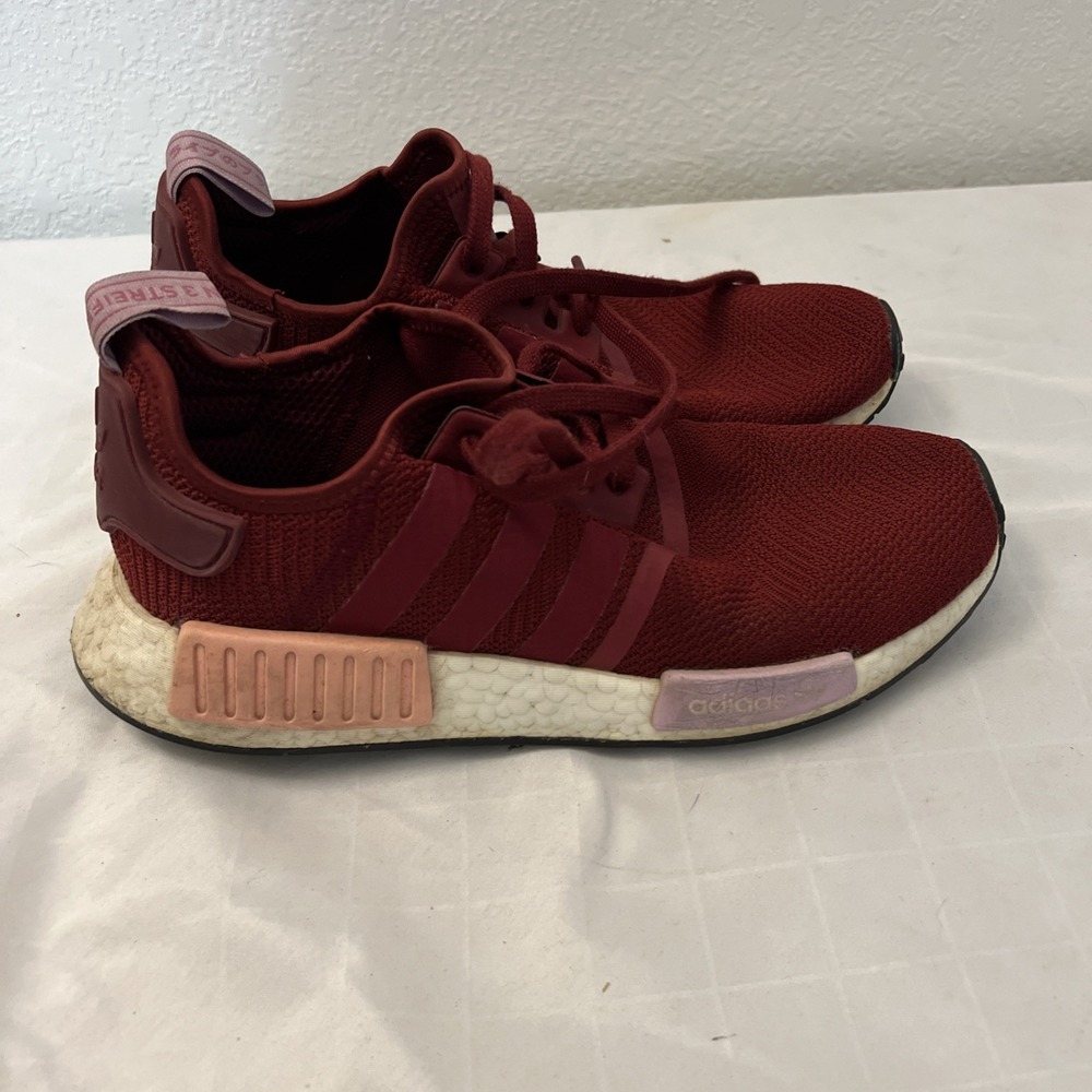 ADIDAS Originals NMD R1 running shoe Collegiate Burgundy womens Size 9.5M 675001 - Picture 5 of 7